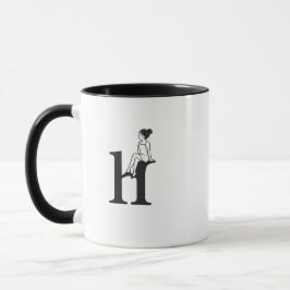 Minimal Letter H Girl Aesthetic Coffee Mug マグカップ