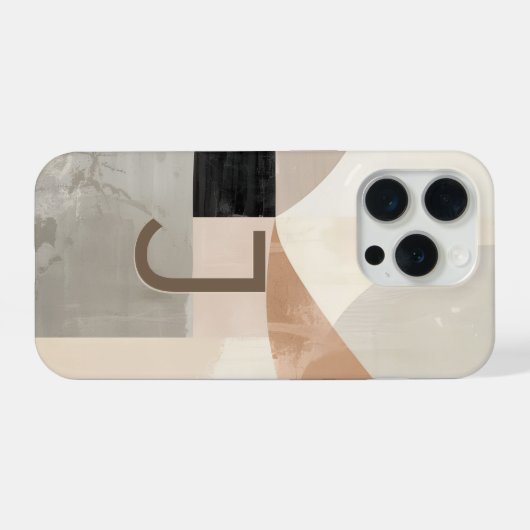 Minimal Letter J Phone Case – Calm Aesthetic Desig iPhoneケース (裏面横)