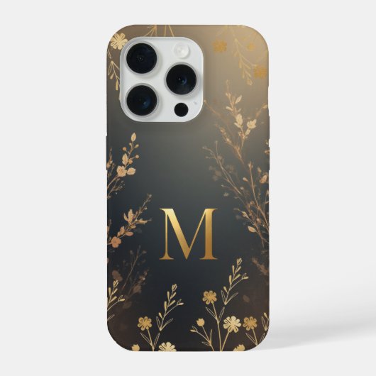 Minimal Letter M Phone Case – Aesthetic Abstract M iPhoneケース (裏面)