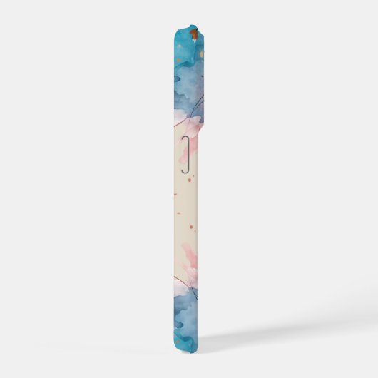Minimal Letter O Phone Case – Calm Abstract Design iPhoneケース (右側面)