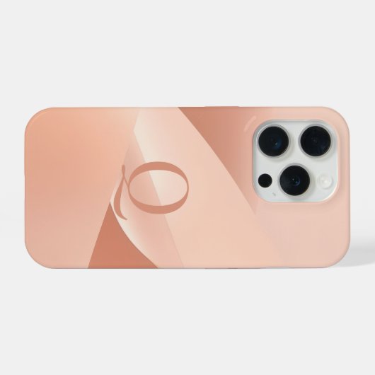 Minimal Letter Q Phone Case – Aesthetic Neutral De iPhoneケース (裏面横)