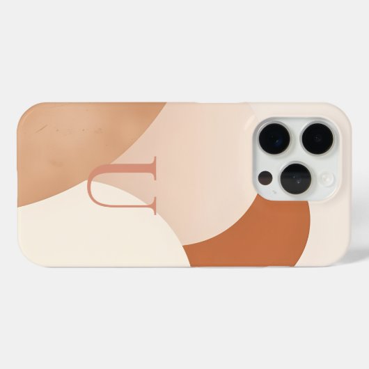 Minimal Letter U Phone Case – Neutral Aesthetic In Case-Mate iPhoneケース (裏面 (横))