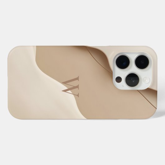 Minimal Letter W Phone Case – Aesthetic Monogram Case-Mate iPhoneケース (裏面 (横))