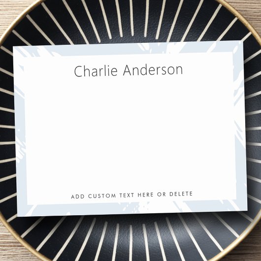 Minimal light dusty blue brushstrokes ポストイット