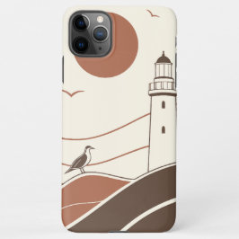 Minimal Lighthouse Coastal Illustration Phone Case iPhone 11Pro Maxケース