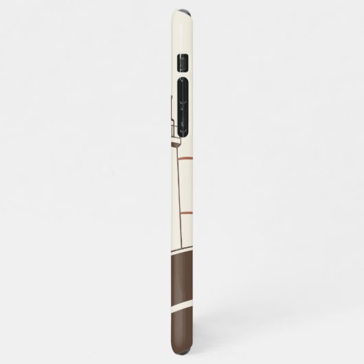 Minimal Lighthouse Coastal Illustration Phone Case iPhoneケース (左側)