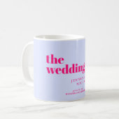 Minimal Lilac Pink Swash Wedding コーヒーマグカップ (正面左)