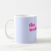 Minimal Lilac Pink Swash Wedding コーヒーマグカップ (左)