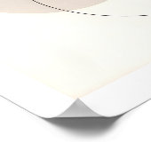 Minimal Line and Shape Abstract Modern Neutral ポスター (角)