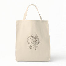Minimal line art Tote Bag