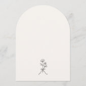 Minimal Line Art Wildflower Baby Shower Invitation 招待状 (裏面)