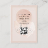 Minimal Line Art Woman Yoga Discount Card 割引カード (正面)