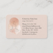 Minimal Line Art Woman Yoga Meditation  名刺 (正面)