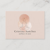 Minimal Line Art Woman Yoga Meditation  名刺 (正面)