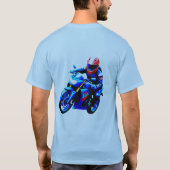 🏍️ Minimal Line Motorcycle Rider Clean Urban  Tシャツ (裏面)