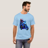 🏍️ Minimal Line Motorcycle Rider Clean Urban  Tシャツ (正面フル)