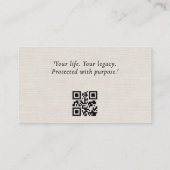 Minimal Linen Attorney at Law QRコード  名刺 (裏面)