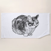 Minimal Lines with Snow Speckle ビーチタオル (正面)