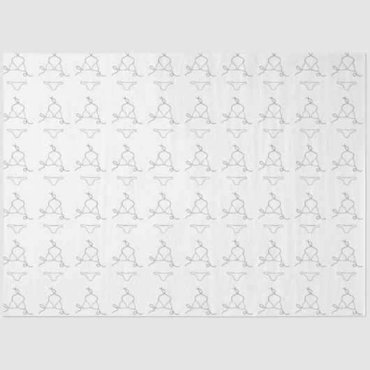 Minimal Lingerie Pattern Chic Feminine Packaging 薄葉紙 (正面)