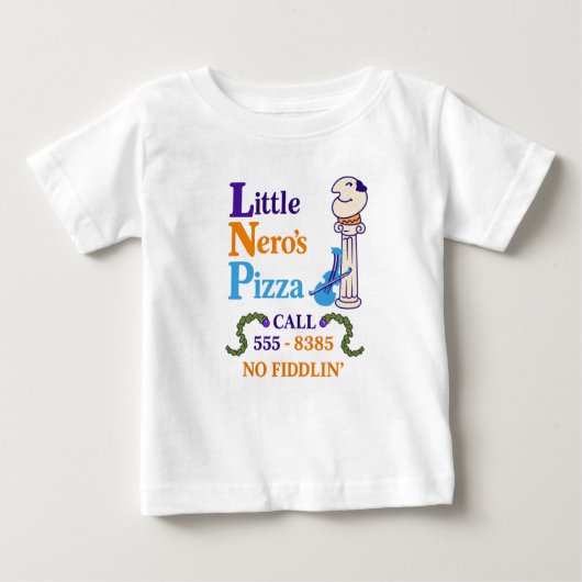 Minimal Little Nero’s Pizza ベビーTシャツ (正面)