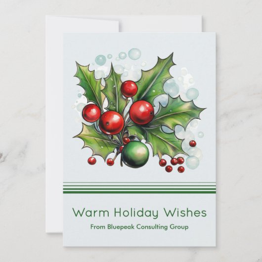 Minimal Logo Holiday Card with Message シーズンカード (正面)