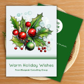 Minimal Logo Holiday Card with Message シーズンカード