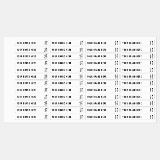 Minimal Logo Tamper Proof Skinny Waterproof Label ラベル (シート)