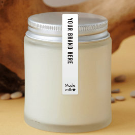 Minimal Logo Tamper Proof Skinny Waterproof Label ラベル