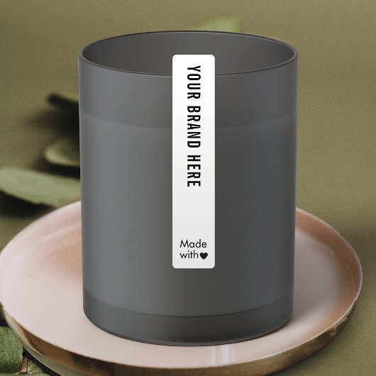 Minimal Logo Tamper Proof Skinny Waterproof Label ラベル