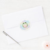Minimal Love Frog Sticker Cute Frog Holding Heart  ラウンドシール (封筒)