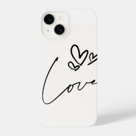 Minimal Love Line Art Heart iPhone Case iPhone 14ケース
