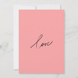 Minimal Love Script — Blush Pink Modern シーズンカード