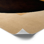 Minimal Luxury Art Deco Geometric Abstract Beige ポスター (角)