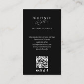 Minimal Luxury Black Interior Designer Photo Logo 名刺 (裏面)