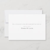 Minimal Luxury | Elegant Modern Black & White 出欠カード (裏面)