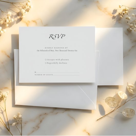 Minimal Luxury | Modern RSVP Card with QR Code