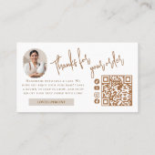 Minimal Made With Love Thanks For Your Order Photo 名刺 (裏面)