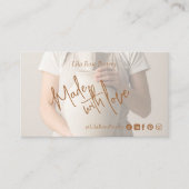 Minimal Made With Love Thanks For Your Order Photo 名刺 (正面)