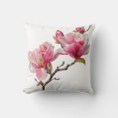 Minimal Magnolia Branch Pillow Cover,  クッション (正面)