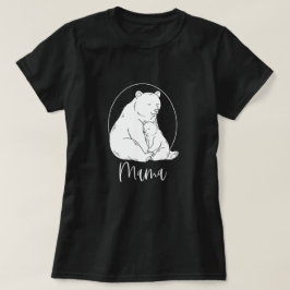 Minimal Mama Bear Line Art Design Tシャツ
