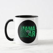Minimal Mama Bear Typography Art マグカップ (左)