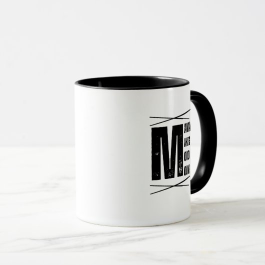 Minimal Mama Mood Moon Bear Design マグカップ (正面右)