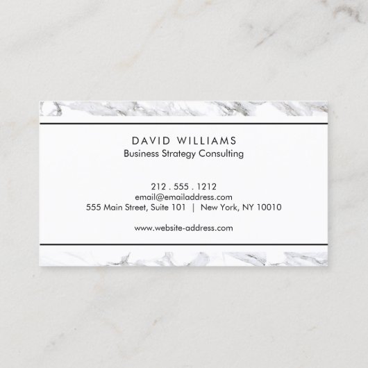Minimal Marble Consultant 名刺 (裏面)