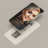 Minimal Marketing Professional Photo Black Sand 名刺