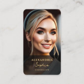 Minimal Marketing Professional Photo Black Sand 名刺 (正面)