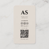 Minimal Marketing Professional Photo Black Sand 名刺 (裏面)