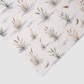 Minimal Marsh Grass Water Ripple Feather Pattern 薄葉紙 (詳細)