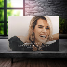 Minimal Memorial Photo & Message Sympathy 