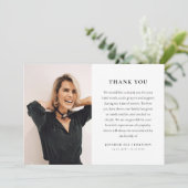 Minimal Memorial Photo & Message Sympathy  サンキューカード (スタンド正面)
