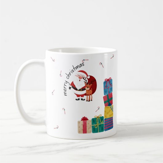 Minimal Merry Christmas Coffee Mug コーヒーマグカップ (左)